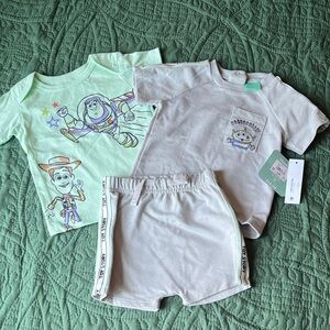 Disney Kids Matching Set - Green and Gray